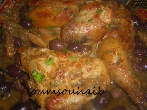 Tajine marocain poulet aux olives 