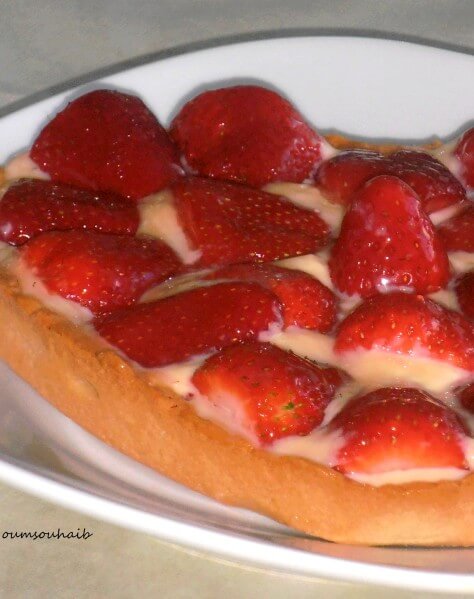 tarte aux fraises gourmande en coeur!!