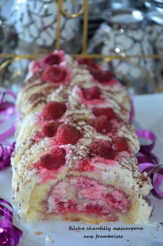 buche-chantilly-mascarpone-framboises-1 | Le Sucré Salé d'Oum Souhaib