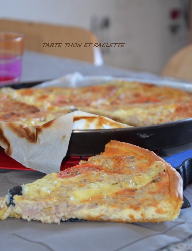 tarte feuilletée au thon et fromage raclette