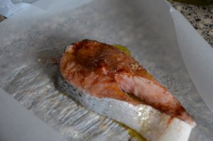 saumon en papillote au citron et cumin (au four) 1