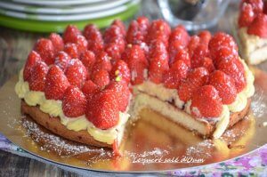 tarte auxx fraises avec palet breton