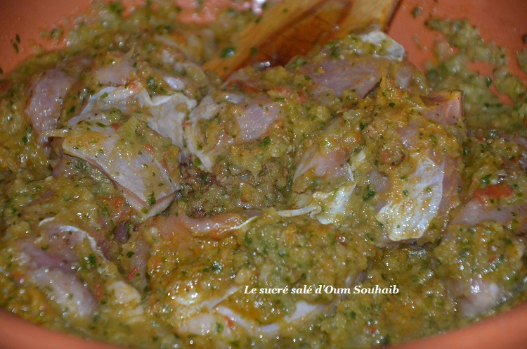chermoula (marinade marocaine pour poisson et poulet)