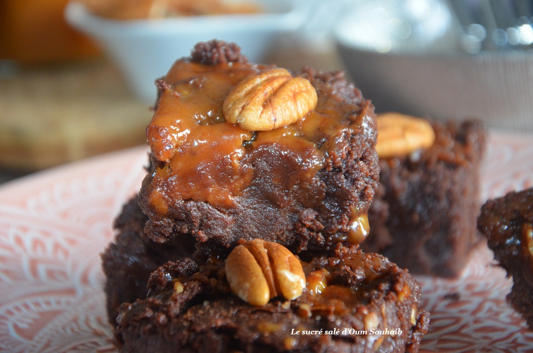 Brownie Chocolat Au Caramel Au Beurre Sale Le Sucre Sale D Oum Souhaib